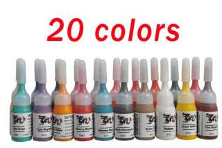 Tattoo Supplies 50 Needles 5M 20 Color Inks by Express 4 7 For Kit WQS 