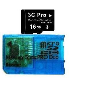   Card Class 4 with Memory Stick Pro Duo Adapter   Blue Electronics