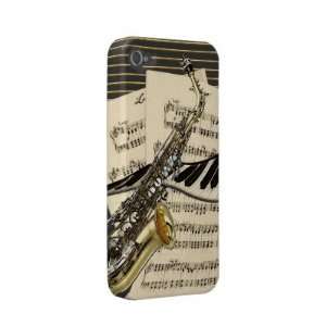  Saxophone Piano Music Case mate Iphone 4 Case Cell Phones 