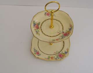 Vintage,Shabby Chic,Retro 2 Tier Small Cake/Biscuit Stand.Wedgwood etc 