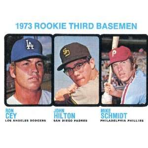  Mike Schmidt, Ron Cey & John Hilton Unsigned 1973 Topps 