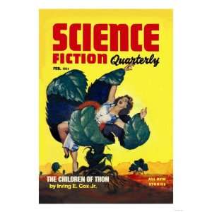 Science Fiction Quarterly Killer Plants Giclee Poster Print, 24x32