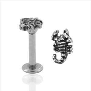   Steel Scorpion Labrets   14g 5/16 Length   Sold Individually Jewelry