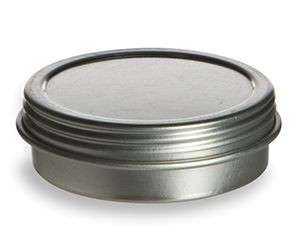 OUNCE TIN CONTAINERS LIP BALM/PILLS/SCREW ON LID  