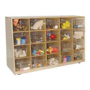    Wood Designs Tip Me Not 20 Tray Storage Cubby