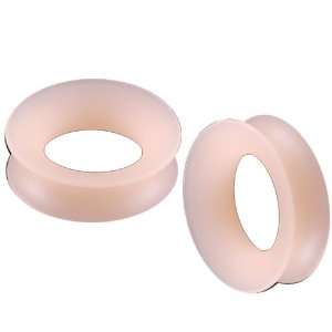  grade silicone Double Flared Flare Flesh Tunnels Ear Large Gauge 