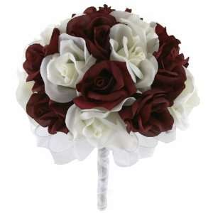   Silk Rose Hand Tie (2 Dozen Roses)   Wedding Bouquet 