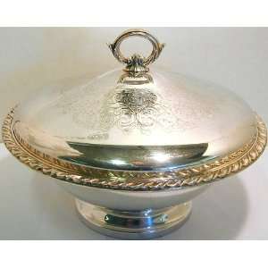   WM A Rogers ornate silverplate covered serving dish