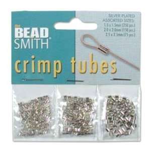  Silver Plated Crimp Tube Assortment Pack Arts, Crafts 