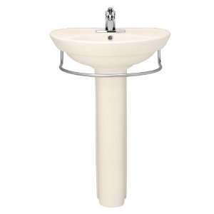   Contemporary Design Pedestal Sink Top and Leg with Center Hole, Linen