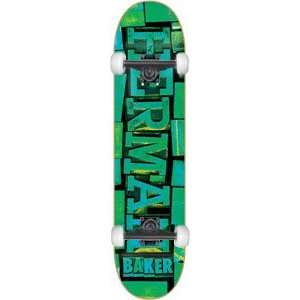 Baker Herman Metal Font Complete Skateboard   7.88 Green w/Thunders 