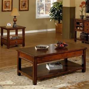  Legends Furniture Alpine Lodge Coffee Table Set in Cherry 