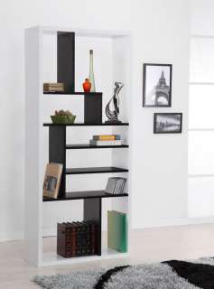 Modern White Wood Bookcase / Display Shelf  