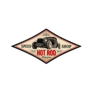  Hot Rod Magazine Vintage Metal Sign Speed Shop Garage 