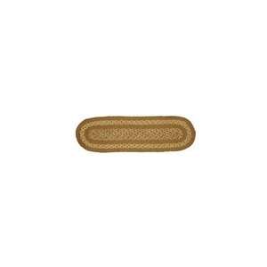 Khaki Jute Stair Tread Braided Oval 8.5x27 