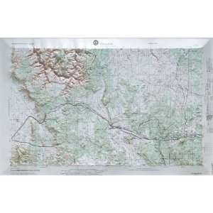   REGIONAL Raised Relief Map in the state of Arizona with OAK WOOD Frame