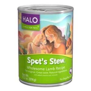  Halo Spots Stew Can Dog Food Case 22oz Lamb