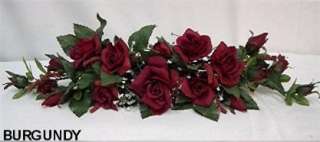 WINE BURGUNDY Rose Swag Wedding Arch Silk Flowers  