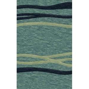   Riley DL15 Rain Navy Seaglass 4 Round Area Rug