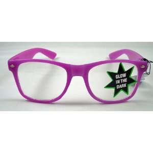  Purple Clear Lens Wayfarer Sunglasses Glow In The Dark 