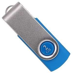 Super Talent SM 2GB USB 2.0 Flash Drive (Blue/Silver)
