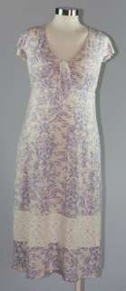 JULIET DREAM MATERNITY VICTORIAN LONG Floral Dress S 4 6 Lavender 