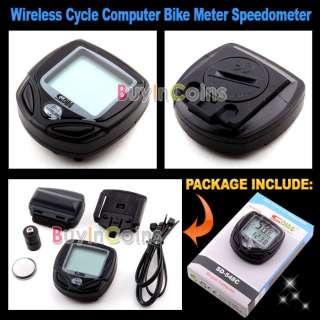 Wireless Cycle Computer Bicycle Bike Meter Speedometer  