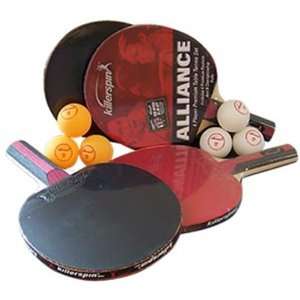  Killerspin Alliance Table Tennis Racket Set RED BLACK RACKETS 