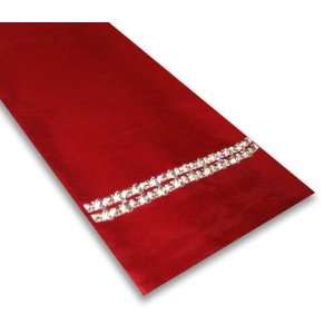  Thro 2105 13 by 72 Inch Gemstone Runner, Red/Crystal 