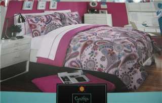  Cynthia Rowley 6 Pcs Bedding Emsemble Reversible Comforter Set Twin XL