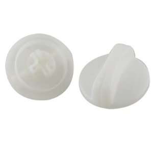  Amico White Plastic 1.85 Timer Control Knobs 2Pcs for 