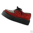 Creepers. Red Suede Black White Leopard. Rockabilly, Creepers Shoes 