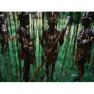  Men in Traditional Dress at Kamindimbit Village, Papua New 