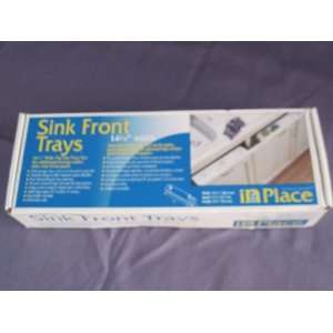  In Its Place 14 1/4 Set of 2 Sink Front Trays with Hinges 