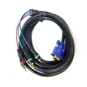   10FT VGA/HD15/RGB to 3 RCA COMPONENT FOR TV/HDTV CABLE Electronics