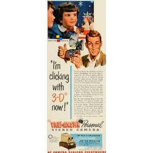  1954 Ad View Master 3D Personal Stereo Camera Projector 