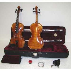  CONCERT VIOLIN WITH OBLONG CASE + 2 BOWS + ROSIN Musical Instruments
