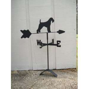  Airedale Roof Mounted Weathervane Black Wrought Iron 