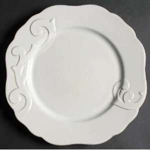  Casafina Arabesque White Dinner Plate, Fine China 