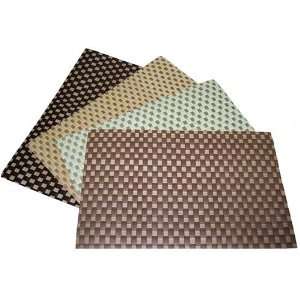 Saleen Two Tone Rectangle Woven Placemats  Kitchen 